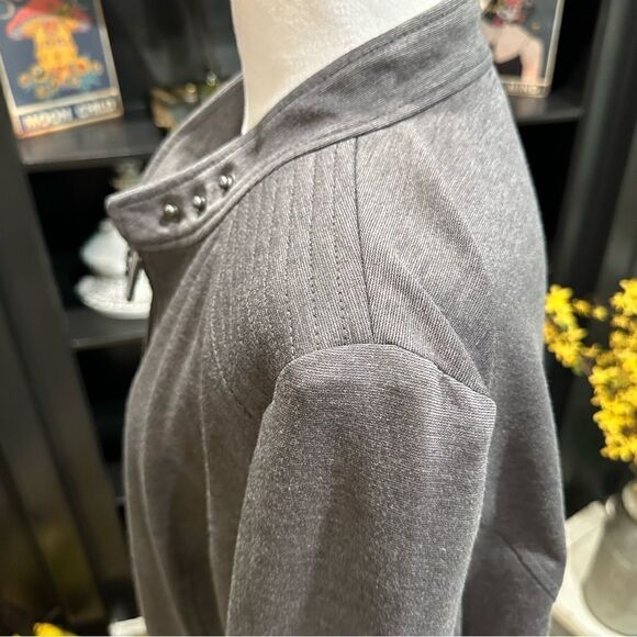 Lane Bryant Gray Moto Jacket Size 16 - Picture 7 of 11